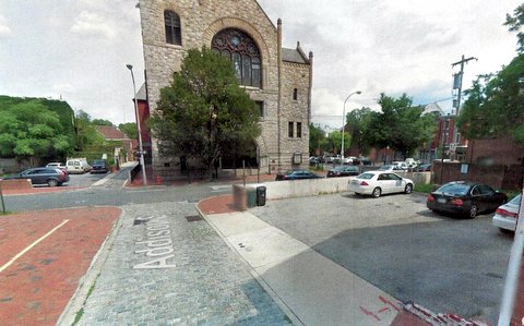 Contemporary view from the Hutchins' family's front steps at #4 Little Pine Street now Addison. Home would have been were the small parking lot is now. 