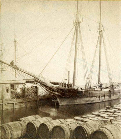 Schooner at Chestnut Street wharf Phila-