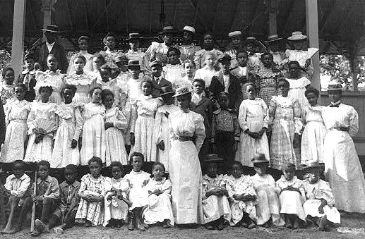 african-american-children-with-a-few-adults-in-a-pavilion-1