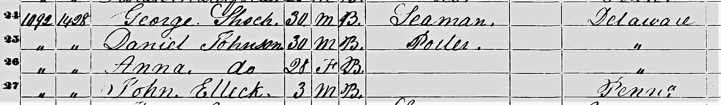 Daniel Johnson census